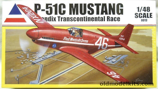 Accurate Miniatures 1/48 P-51C Mustang Bendix Transcontinental Race Paul Mantz Air Service, 0013 plastic model kit